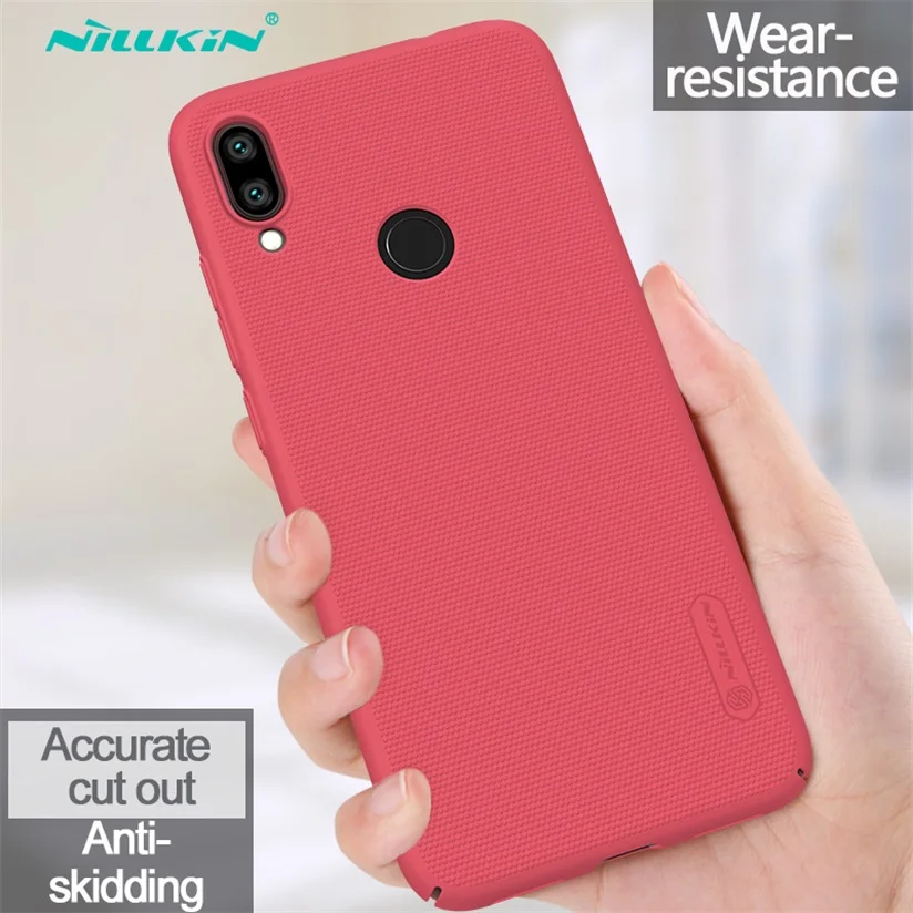 Red Для Xiaomi Redmi Note 7 Чехол Redmi Note 7S чехол NILLKIN матовый щит PC твердый пластиковый чехол на заднюю панель для Xiaomi Redmi Note7 Pro - Цвет: Red
