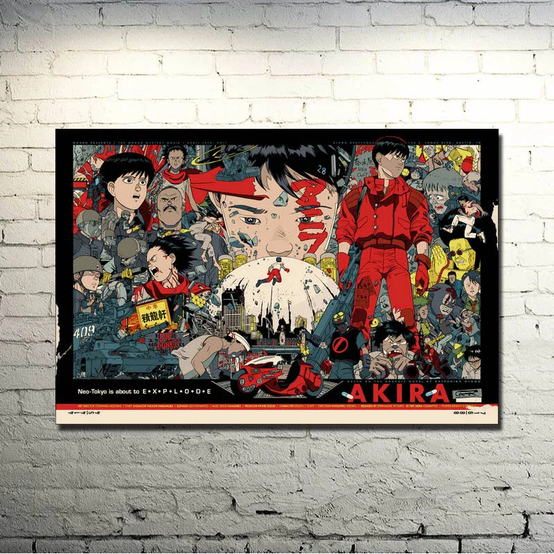 Akira Red Fighting аниме фильм Искусство Шелковый плакат печать 13x20 24x36 дюймов