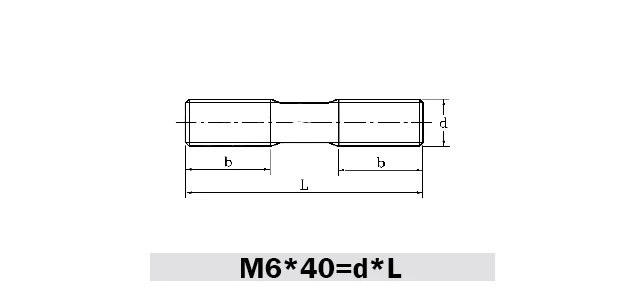 M10 M10* 130 M10x130 M10* 140 M10x140 M10* 150 M10x150 316 нержавеющая сталь DIN835 винт без головы двойной конец стержень с резьбой болт, шпилька