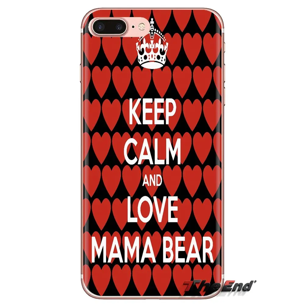 Прозрачный мягкий чехол для мамы медведя День матери художественный постер Samsung