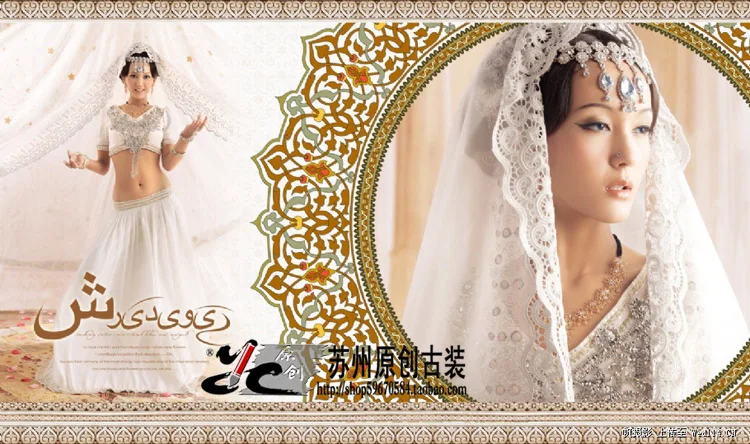 Foreign style clothing white portrait studio India aesthetic costumes Greek women in saris Daiyu 266 | Дом и сад