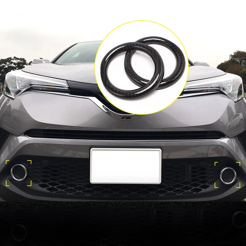 Для Toyota C-HR CHR углеродное волокно передний/задний противотуманный светильник накладка задний бампер противотуманный светильник