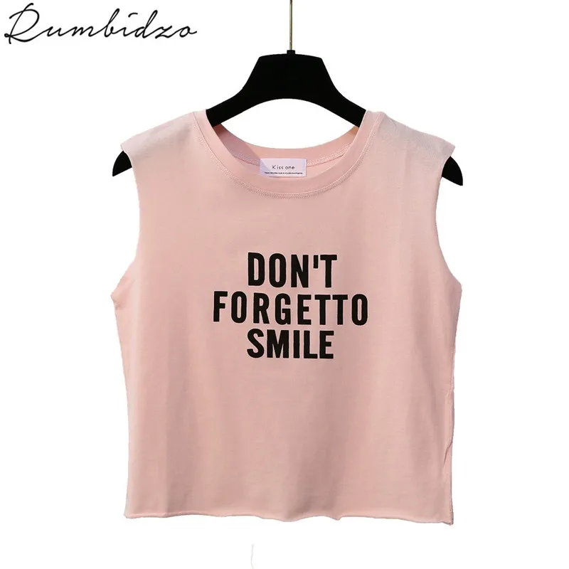 2018 New Fashion crop top women letter printed funny summer tops sexy sleeveless tank t Shirt pink vest cropped girl female | Женская