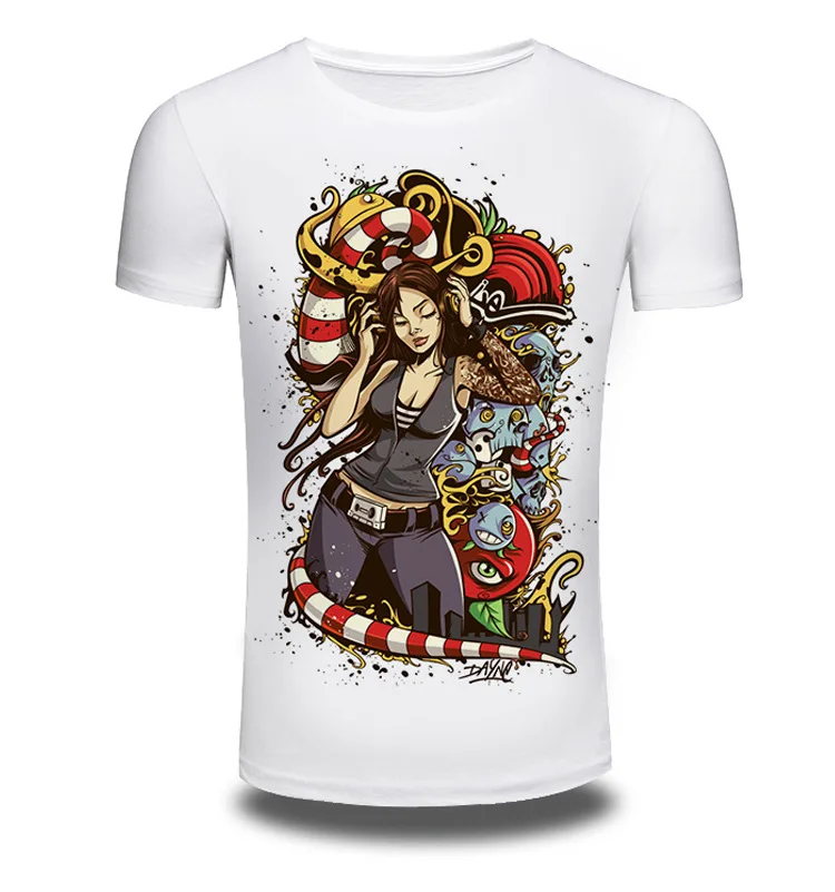 Брендовая одежда летняя мода 3D принт с коротким рукавом Футболка Мужская/Женская