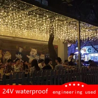 110 250v project fairy led curtain light 24v low voltage curtain icicle starry string lights for chrismtas engineer decoration