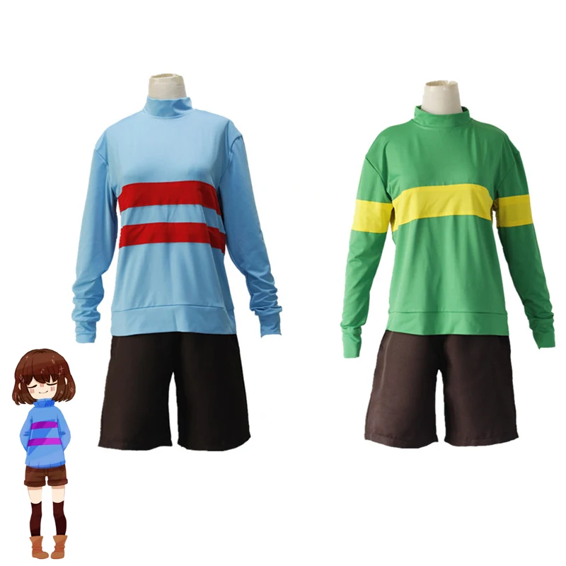 2 шт./компл. игры Undertale Чара Шмон Косплэй костюм Хэллоуин унисекс толстовки Повседневный пуловер с длинными рукавами и высоким воротником пальто