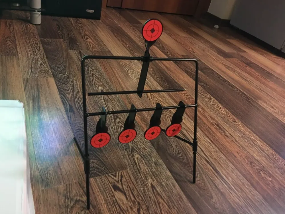 

New Shooting Target 4 Targets Automatic Reset Rotating Outdoor Hunting Target Set Useful Target
