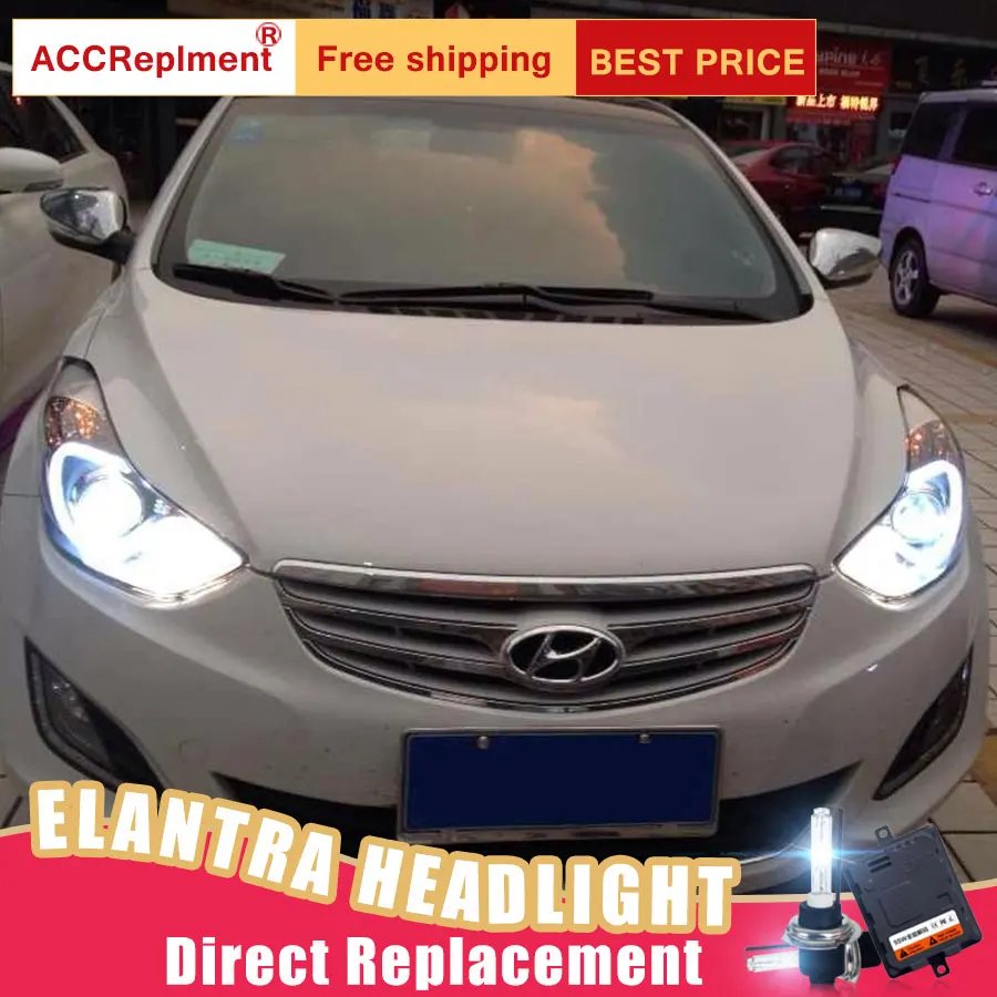 2 шт. светодиодный ные фары для Hyundai Elantra 2009-2012 Автомобильные ангельские глазки