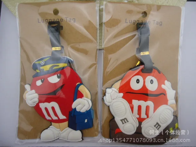 Creative M Bean and bean chocolate Luggage Tag 5Pcs Kawaii gift Children's favorite color toy | Игрушки и хобби