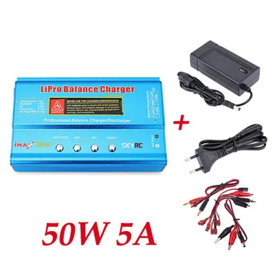 EU 50W 5A Горячие продажи SkyRC IMAX B6 50 Вт/80 Вт 5A 60 Вт/6A DC Lipo литий-полимерный аккумулятор баланс зарядное устройство Dis зарядное устройство и источник питания - Цвет: EU 50W 5A