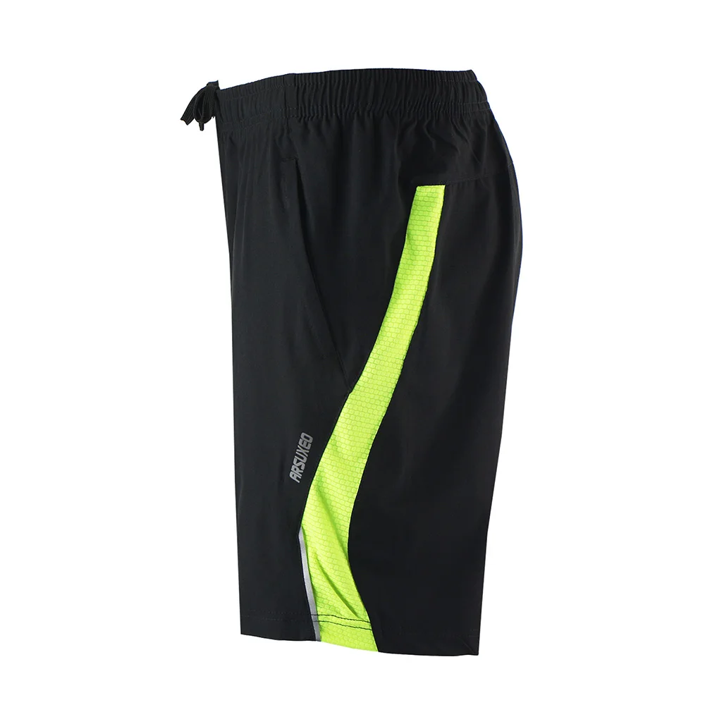 B162 green ARSUXEO мужские спортивные шорты для бега, тренировок, футбола, тенниса, тренировки, спортзала, спортивные шорты, быстросохнущие дышащие шорты с карманами B162 - Цвет: B162 green