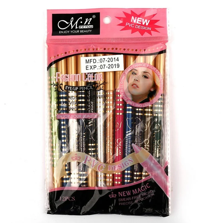 

12 Colors Matte Eyeliner Bright Color Waterproof Eye Liner Pencil Long-Lasting White Eye Liner Pen Eyes Makeup