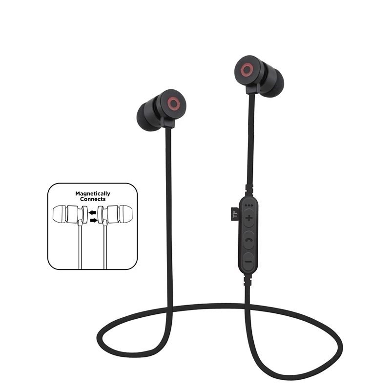 Металлические Магнитные Bluetooth-наушники SMILYOU T9 Спортивная Беспроводная