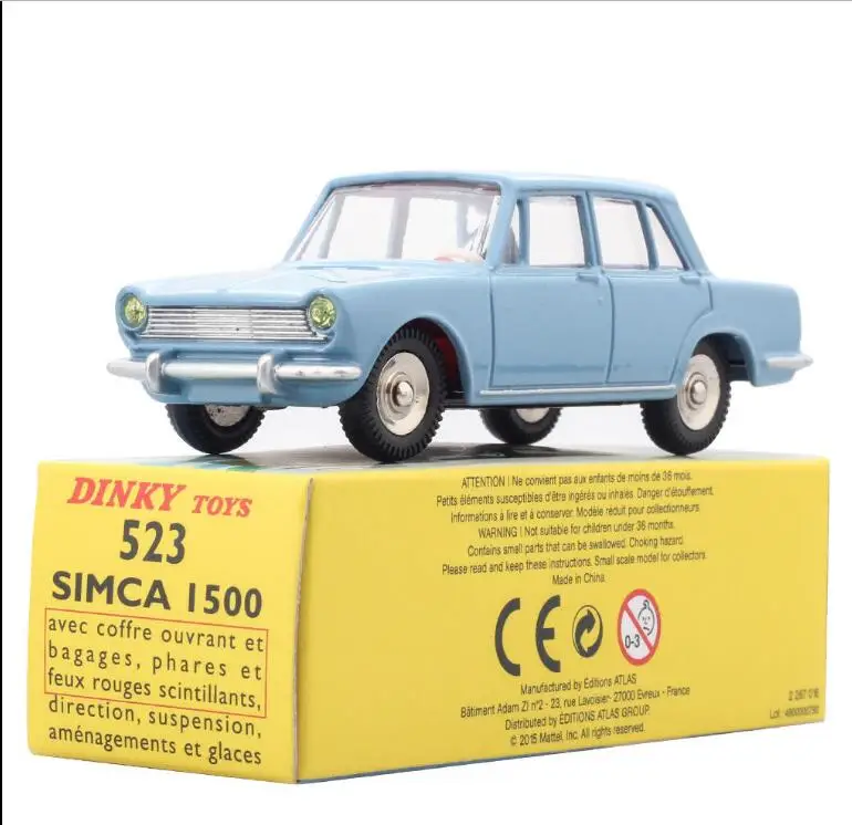 ATLAS дефект 2 шт. Dinky игрушки 523 и 1500 SIMCA 1/43 полиция 501 сплав литья под давлением