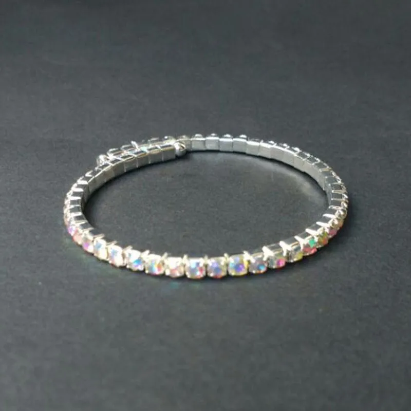 Специальное предложение настоящие круглые браслеты Pulseira Feminina Pulseiras Браслеты 1 Ряд Кристалл стрейч браслет на запястье