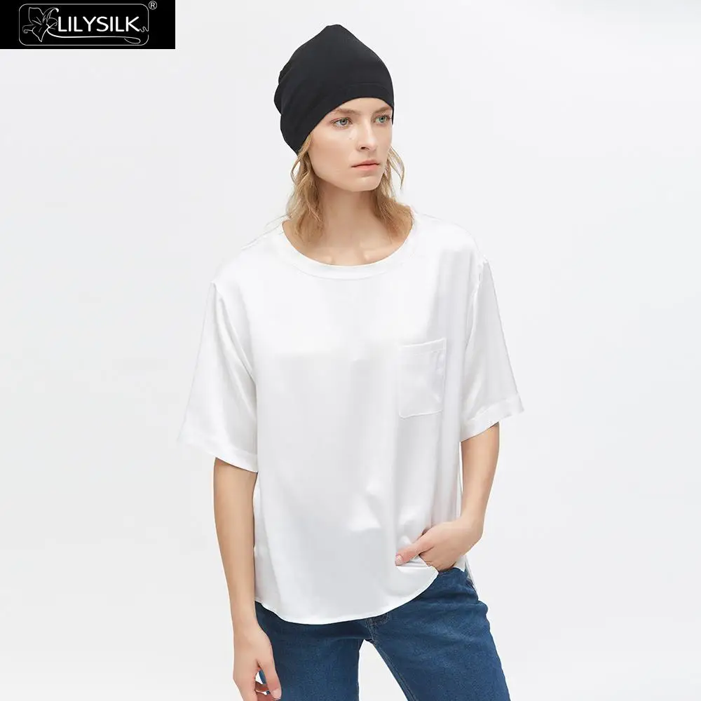 Шапка LilySilk из 100 шелка вязаная шапка с напуском дышащая тонкая женская и мужская