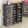 Темно-синий DIY простой шкаф для обуви многоцветная сборка экономичная Пылезащитная домашняя обувь шкаф многослойный шкаф - Цвет: Темно-синий
