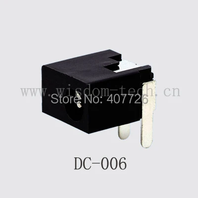 Бесплатная доставка 20 шт./лот DC006 центральный pin1.0/1 3 * O. D.3.5 разъем питания DIP 3pin PCB