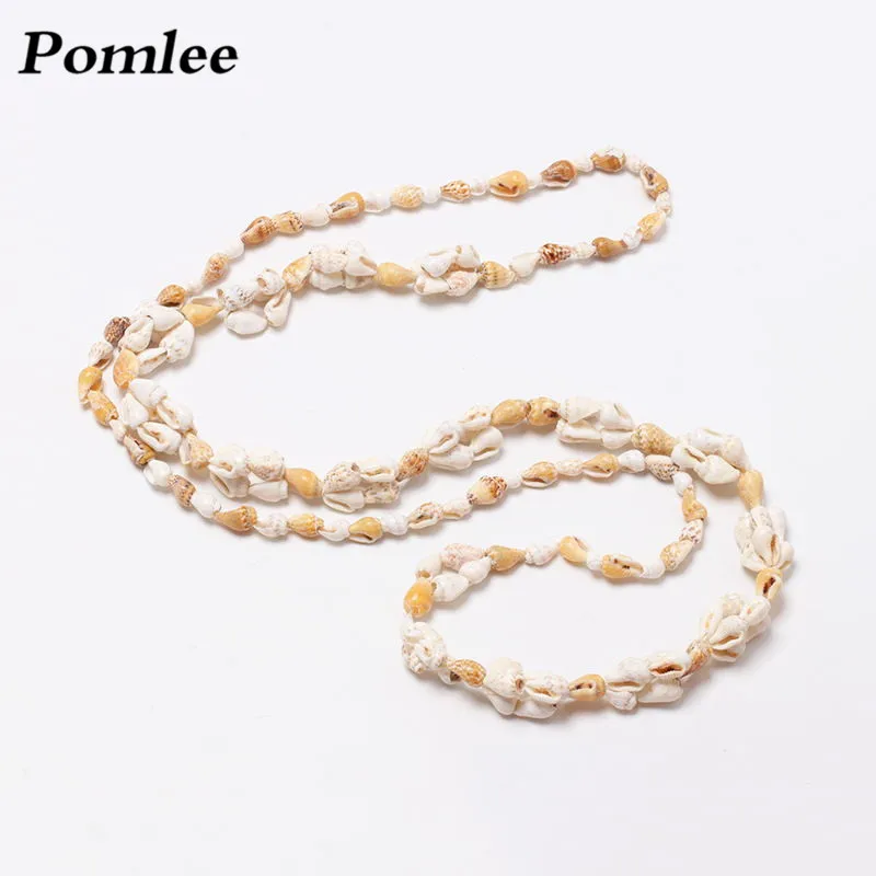Pomlee новые трендовые летние раковины массивные ожерелья с подвесками для женщин