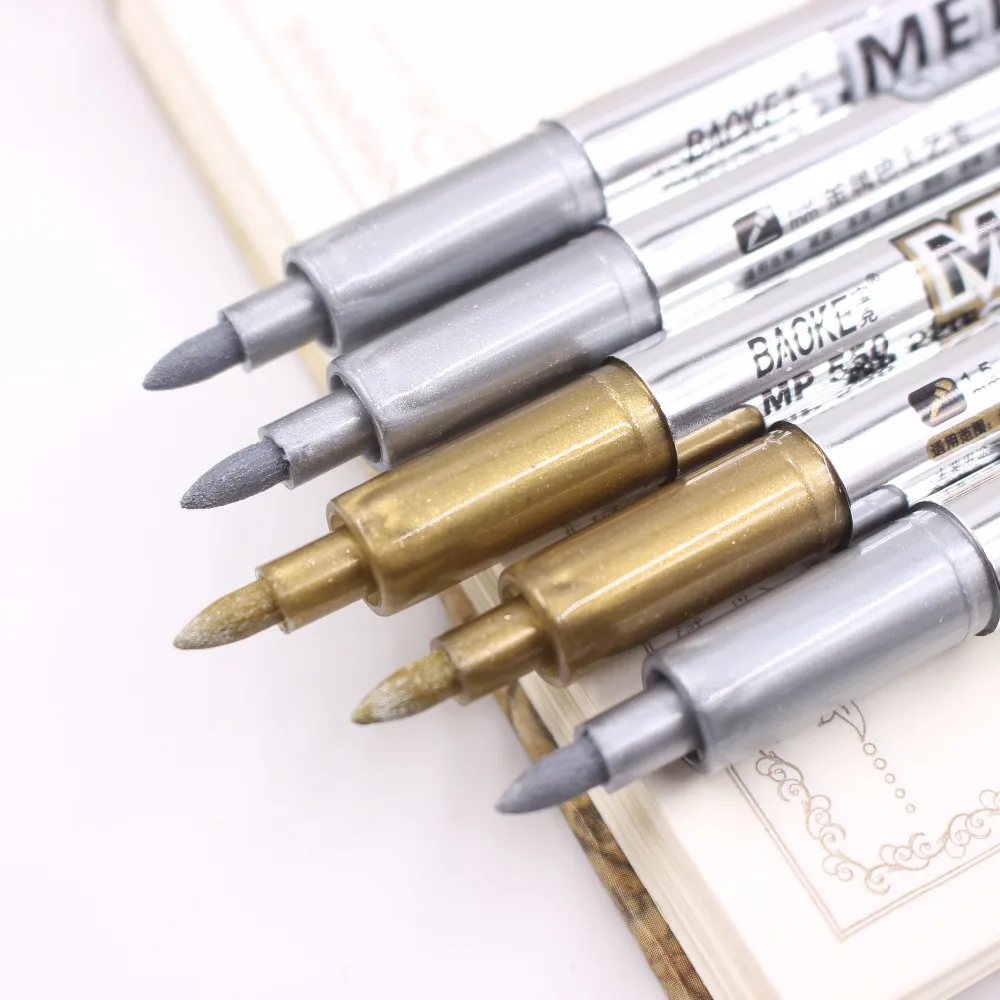 Шт. 1 шт. Краска Ручка металлический цвет водостойкая Перманентная ручка