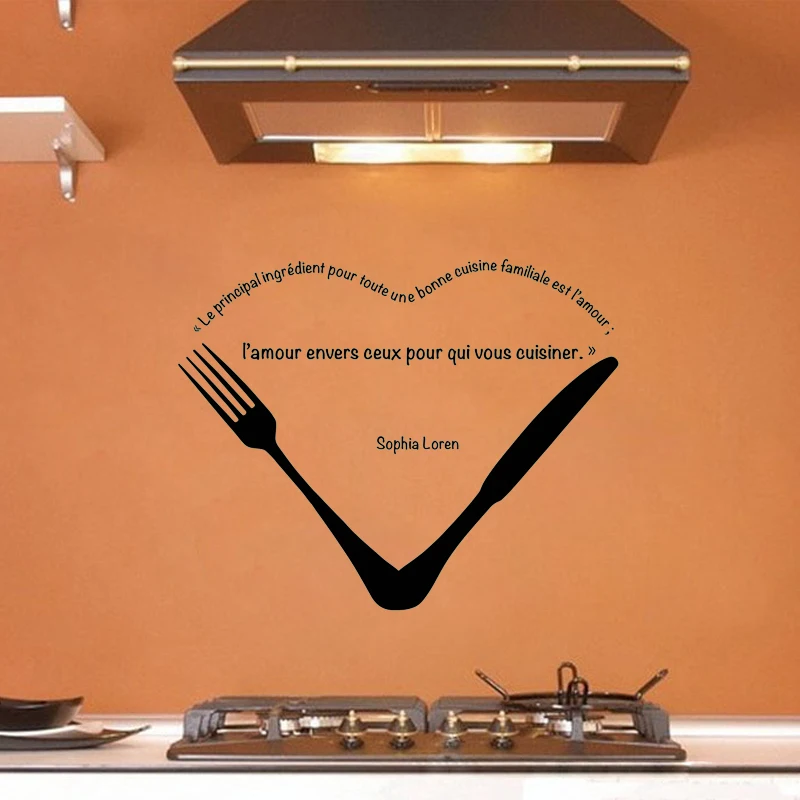 

Funny Cuisine Quotes Sticker Restaurant Kitchen Removable Vinyl Wall Stickers DIY Home Decor Waterproof Wallpaper JG1558