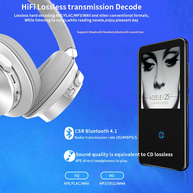 Mahdi M600 металлический Bluetooth спортивный MP3 плеер Портативный Аудио 16 Гб со встроенным динамиком fm-радио без потерь звук MP-3 HIFI плеер
