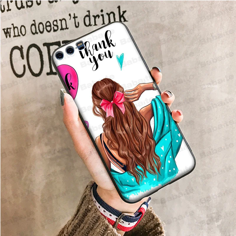 Чехол для телефона Babaite Baby Mom Girl Queen Huawei Mate10 Lite P20 Pro NOVE3E P10 Plus Mate9 10 Honor 9 View