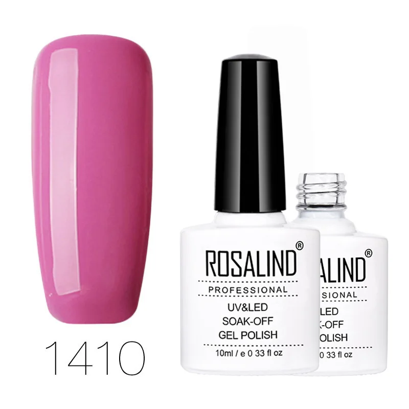 ROSALIND гель 1S 10 мл 1323-1465 классический цветной Гель-лак для ногтей Need Top Base гель-лаки для наращивания ногтей - Цвет: 1410