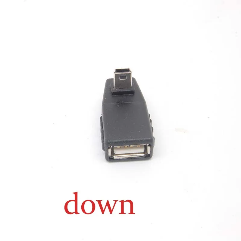 Бесплатная доставка 90 градусный понижающий угол USB тип A гнездо в Mini B 5 контактный