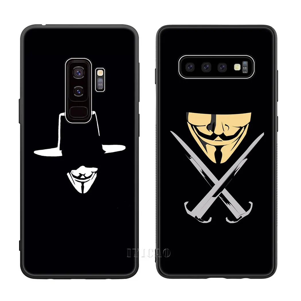 IYICAO V-Vendetta Маска Мягкий силиконовый чехол для samsung Galaxy S10 S9 S8 Plus S10e S6 S7 Edge телефона |