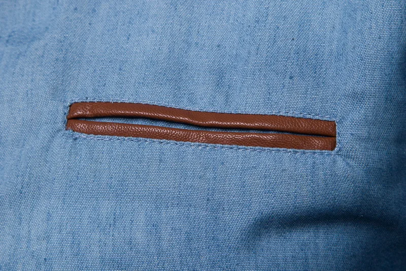 2019 Новая модная брендовая мужская рубашка джинсовая приталенная Мужская