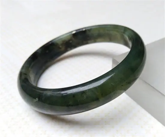 Hot selling&gt@@ NEW CHINA LIAONING XIUYAN JADE NATURAL DARK GREEN SERPENTINE BRACELET 58MM -Bride jewelry free shipping | Украшения и