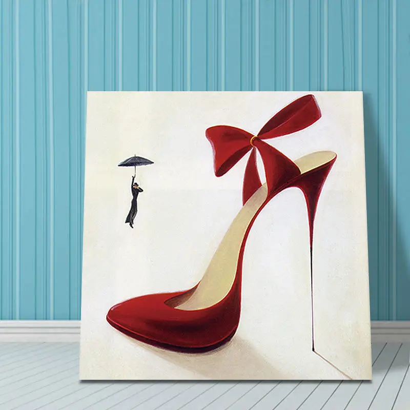 Diy картина маслом обувь на высоком каблуке Раскраска по номерам домашний декор
