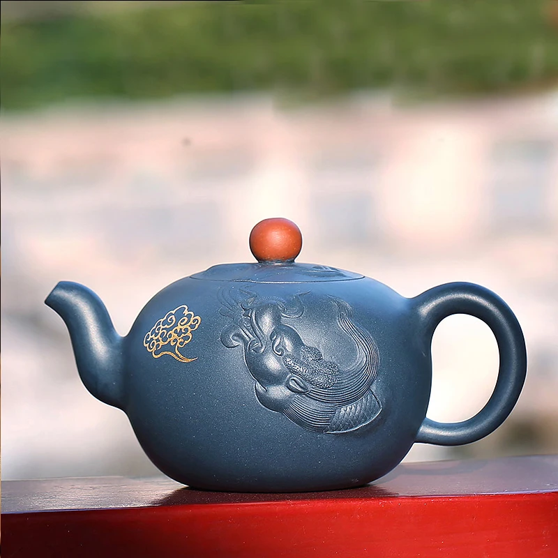

380cc Authentic Yixing Teapot Dragon Tea Pot Health Care Tea Maker Purple Clay Pot Master Handmade Zisha Chinese Kung Fu Tea Set