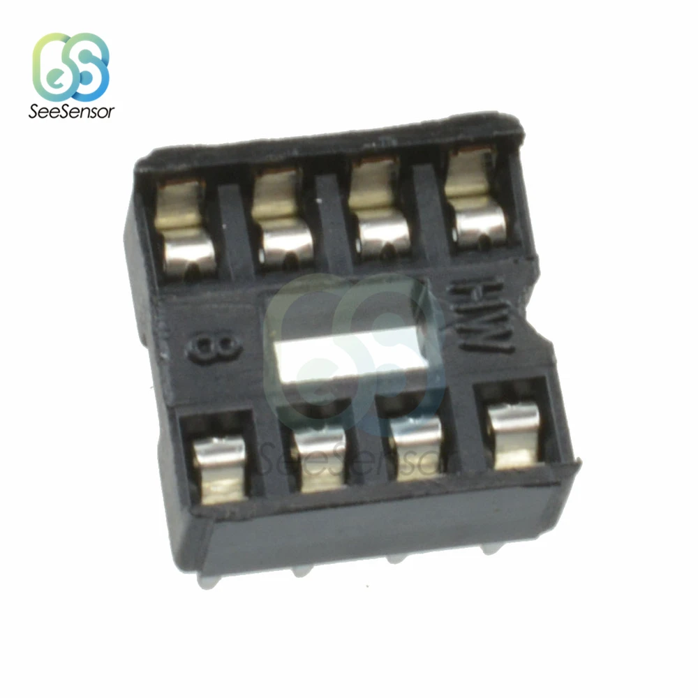 10 шт./лот 2 54 мм 8 Pin DIP 8DIP IC Socket Adapter паяльный Тип коннектор|Соединители| |