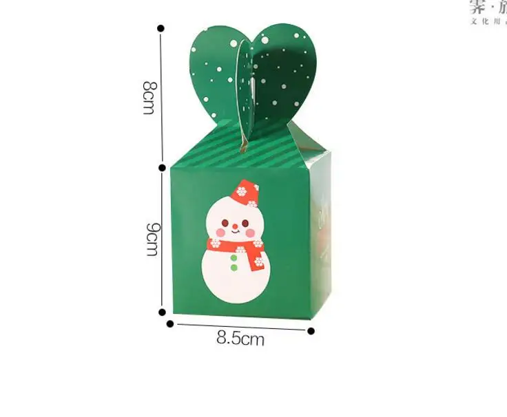 30 шт DIY милые портативные бумажные коробки Рождественский подарок упаковочная