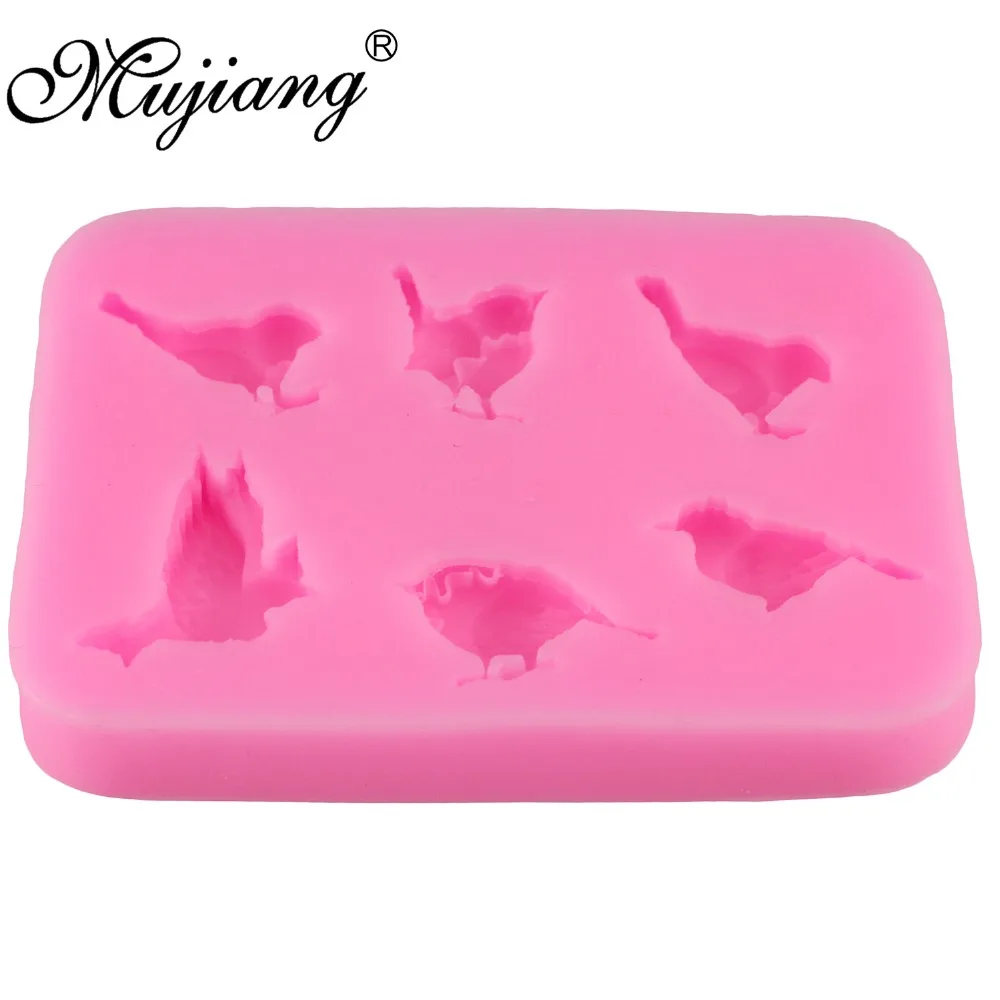 Mujiang DIY птицы шоколад конфеты Желе 3D силиконовые формы Полимерная глина мыло