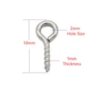 Застежки-петли мини из нержавеющей стали для ювелирных изделий сделай сам, винтовые резьбовые крюки, застежки для подвесок, аксессуары для самостоятельного изготовления ювелирных изделий, 100 шт.