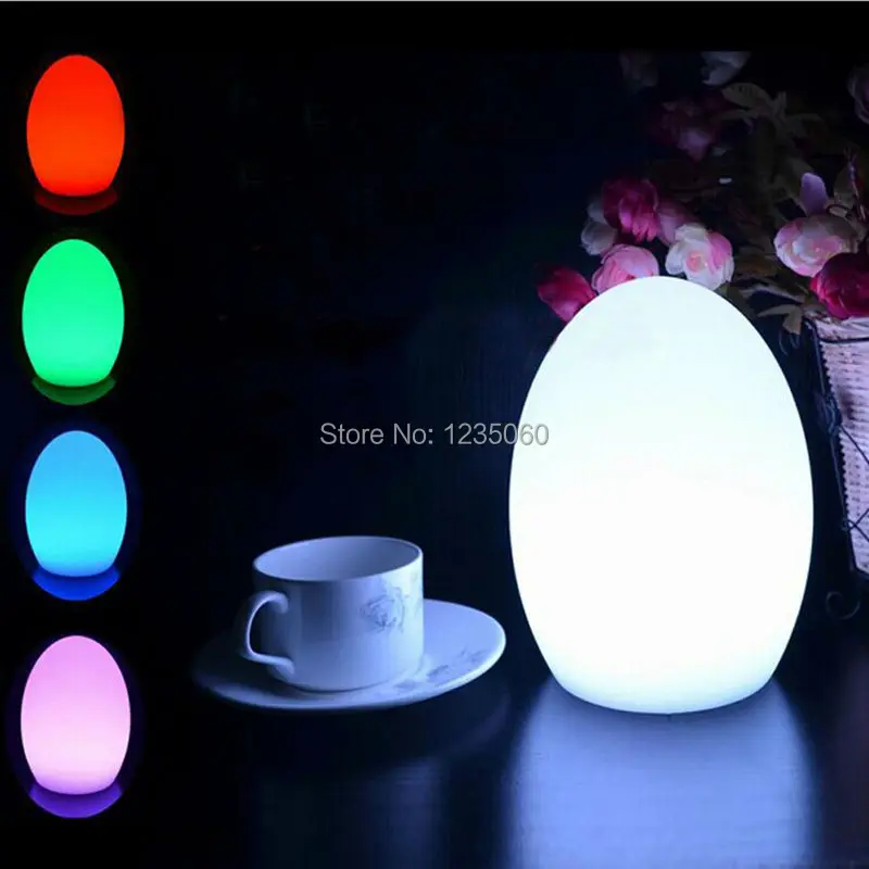 Colorful LED Egg bar table lamp Break-resistant rechargeable glowing lighted egg night light for Christmas Wedding Decorated | Дом и сад