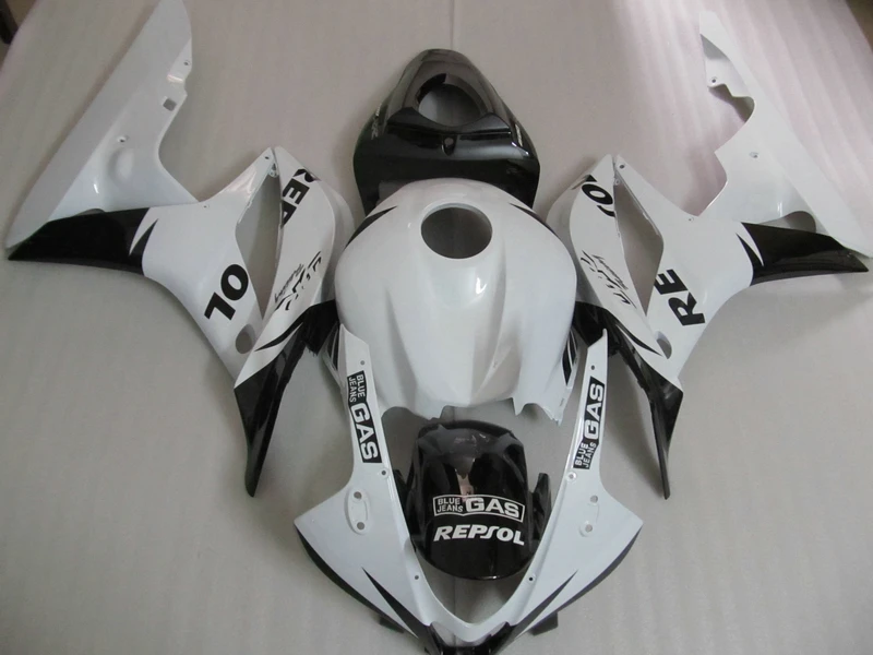 Литье под давлением 100% Новый обтекатель комплект для Honda CBR600RR 07 08 Белый Черный