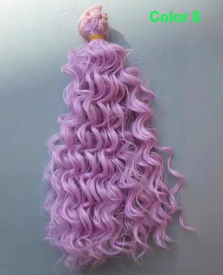25 см маленькие вьющиеся толстые кукольные волосы 1/3 1/4 1/6 BJD Расширение SD OD BJD куклы парики diy