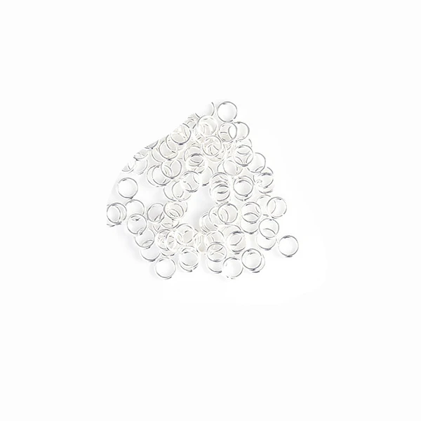 silver 30 шт. 3/4/5 мм 925 пробы серебряные кольца для прыжков один петли Открытые кольца прыжок& Разделение кольца для конечные бусины в форме цветов, "сделай сам" - Цвет: silver