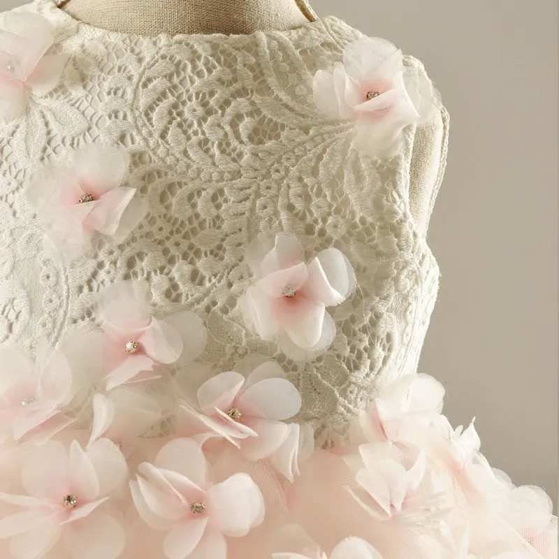 Реальные фото пышные малыша платье для торжеств бальный наряд бак слоновой кости