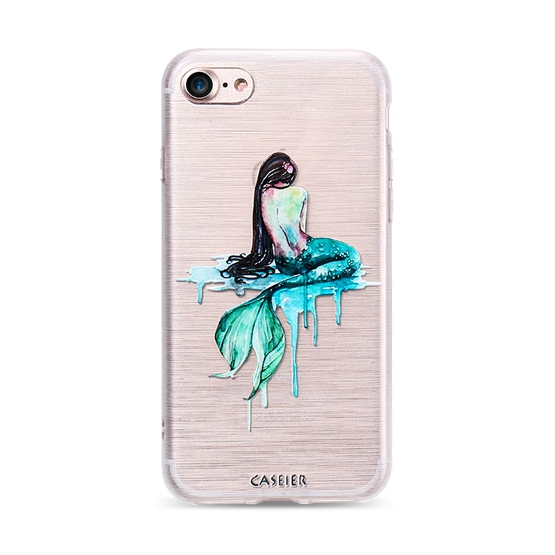 CASEIER ультра тонкий чехол для iPhone 7 6s 6 Plus с рисунком силиконовые чехлы 5S 5 7X8 мягкая