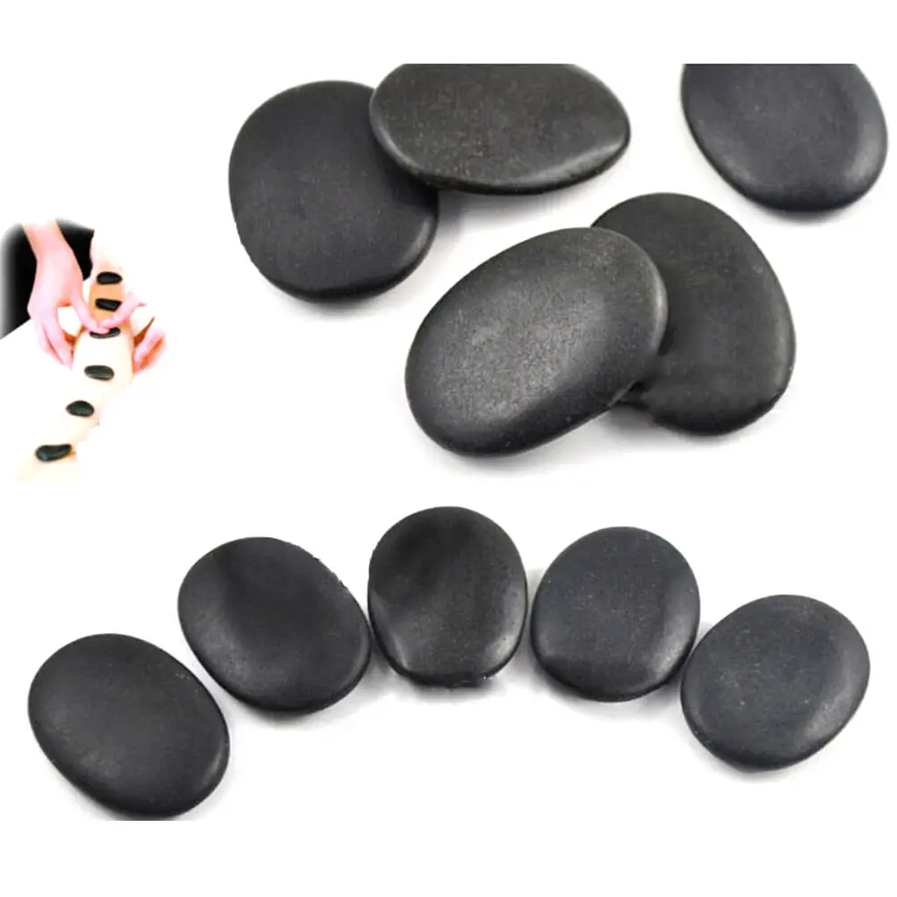 High Quality Massage Stones Lava Natural Energy Set Hot Spa Rock Basalt Body Beauty Health Care Stone | Красота и здоровье