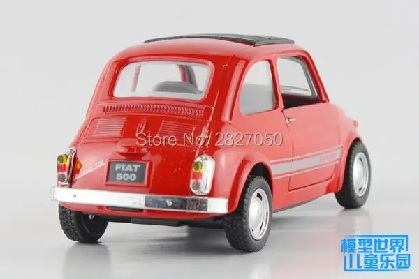 4 цвета 1:24 FIAT 500 сплав тянуть обратно литые игрушечные модели автомобиля для детей