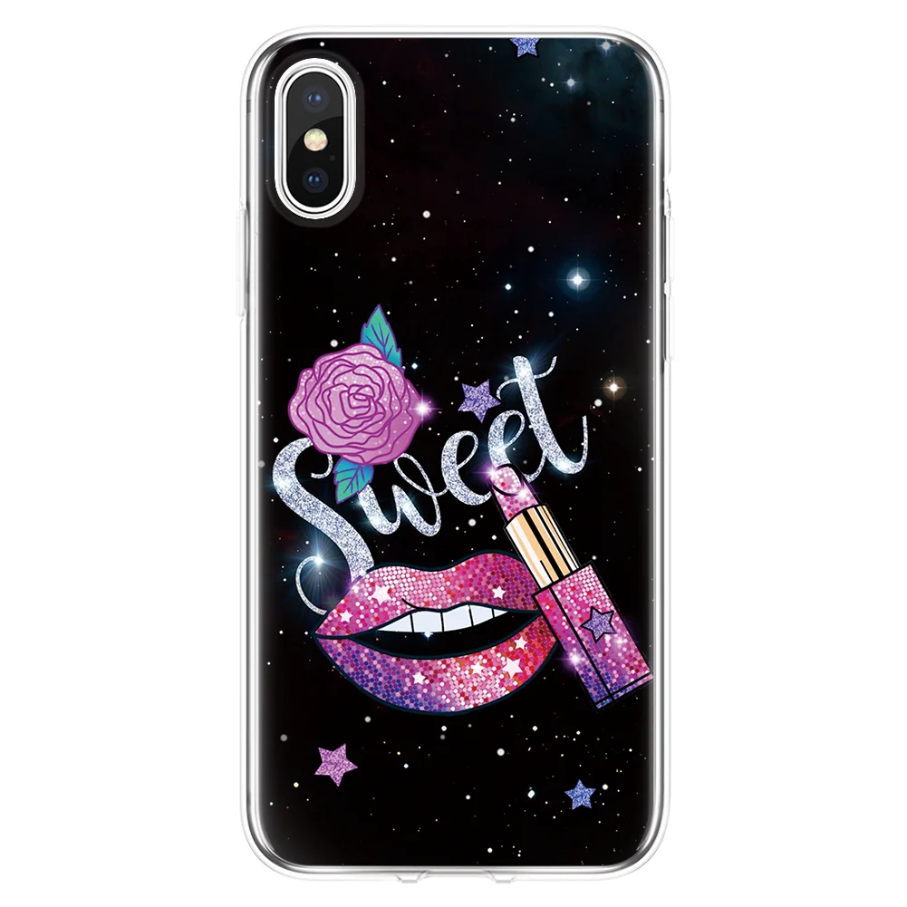 sweet ТПУ мультяшный милый чехол для iPhone 8 Чехол 7 8 Plus 11 Pro 5 6 6S XR 5S 5C 4 4S SE Funda для iPhone XS Max чехол s для iPhone X чехол - Цвет: sweet