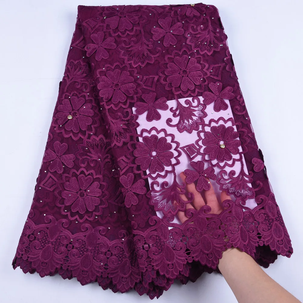 

African Lace Fabrics French Milk Silk Cotton Lace Fabric High Quality Tulle Lace For Party Dress Nigeria Lace Fabric A1642