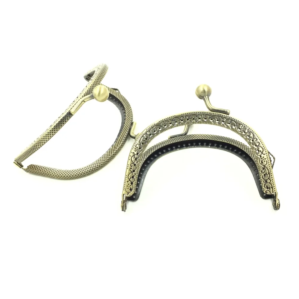 

10Pcs Bronze Tone DIY Purse Bag Metal Arc Arch Frame Kiss Clasps Lock Handbag Handle Making 8.5x7cm