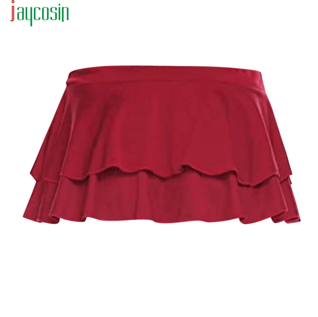 

JAYCOSIN Sexy Bodycon Micro Mini Skirts Party And Evening Short Ruffle Skirt Solid Sexy School Girl Costumes 2019 new